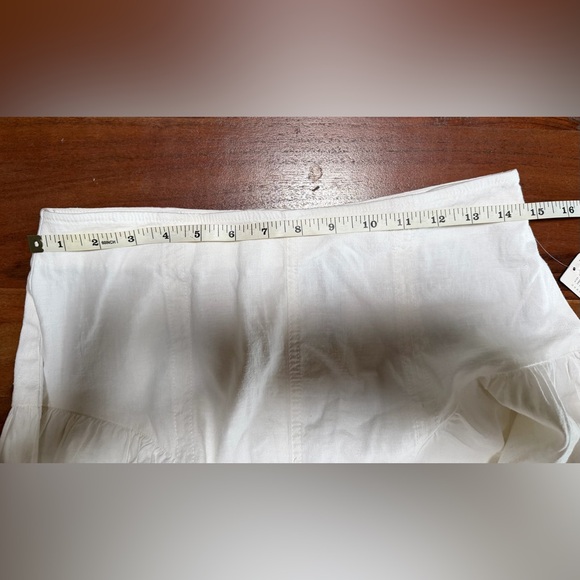 By Anthropologie White Linen Extended Waist Pants - Picture 6 of 11